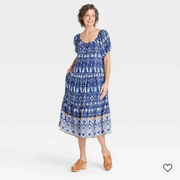 Knox Rose Tiered Boho Dress NWT XS - Picture 1 of 11